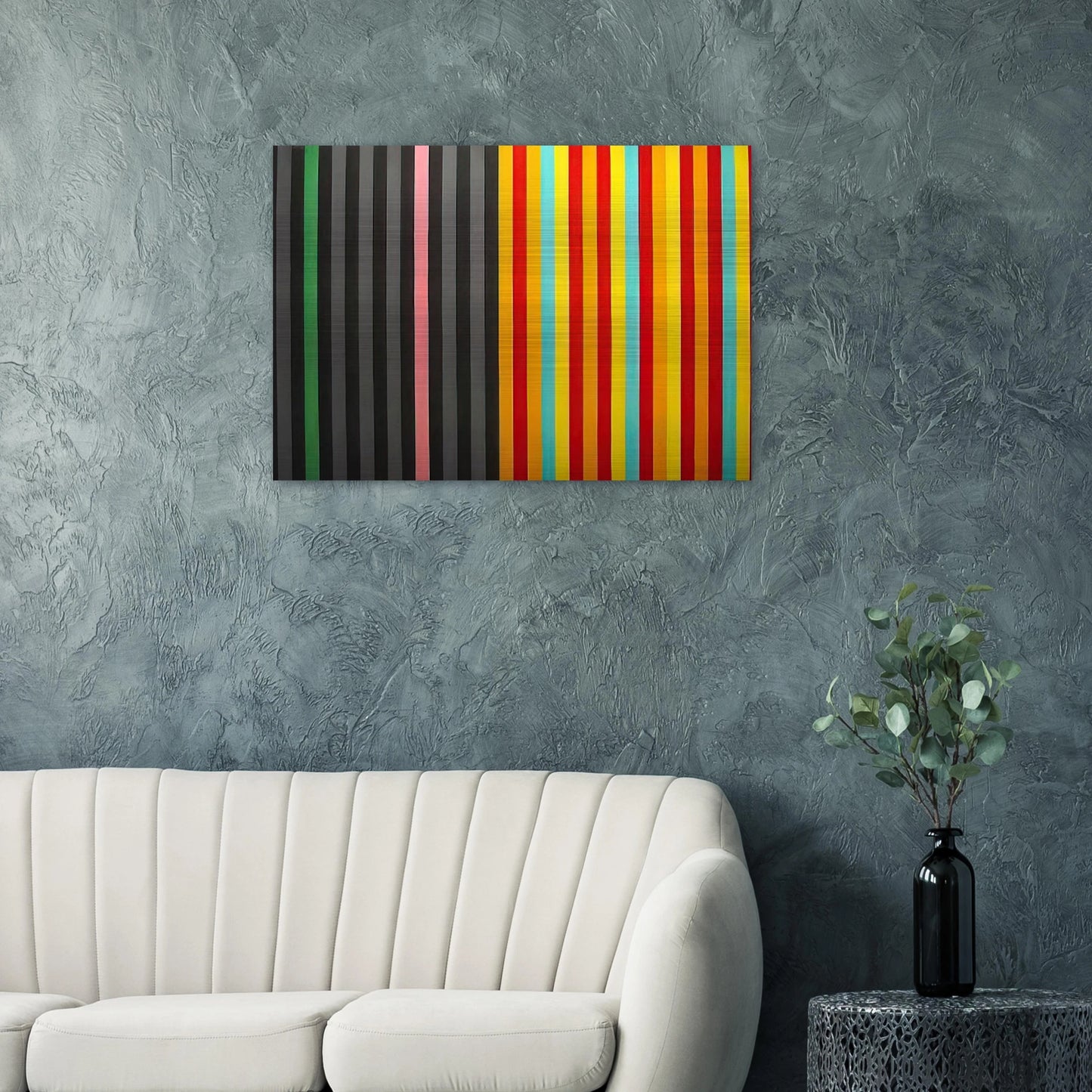 Hot Susan - 1965 - Gene Davis Brushed Aluminum Print - 70x100 cm / 28x40 inches | Gene Davis Aluminum Print | Gene Davis Prints