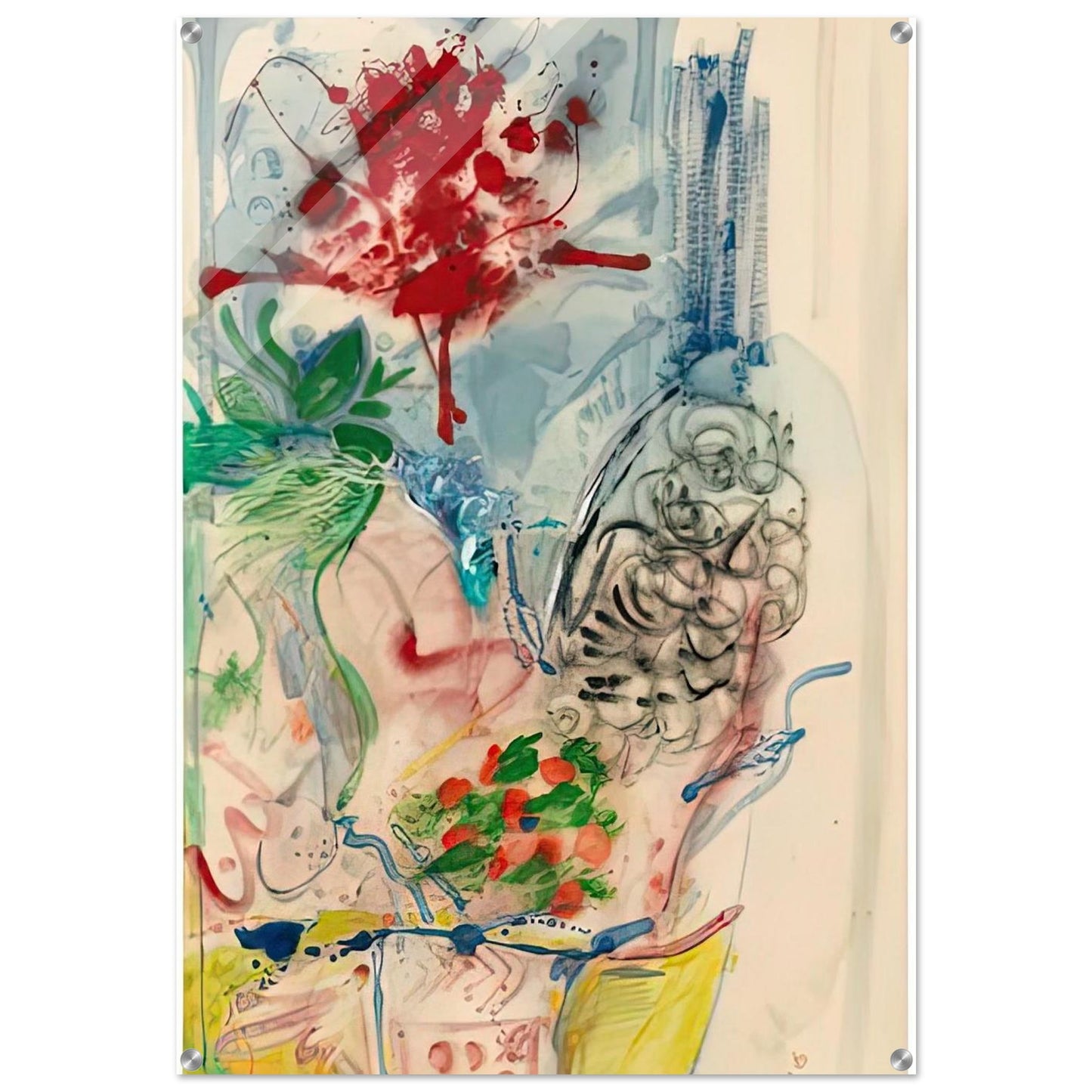 L’Amour Toujours L’Amour, 1957- - Helen Frankenthaler Acrylic Print - 70x100 cm / 28x40″ inches