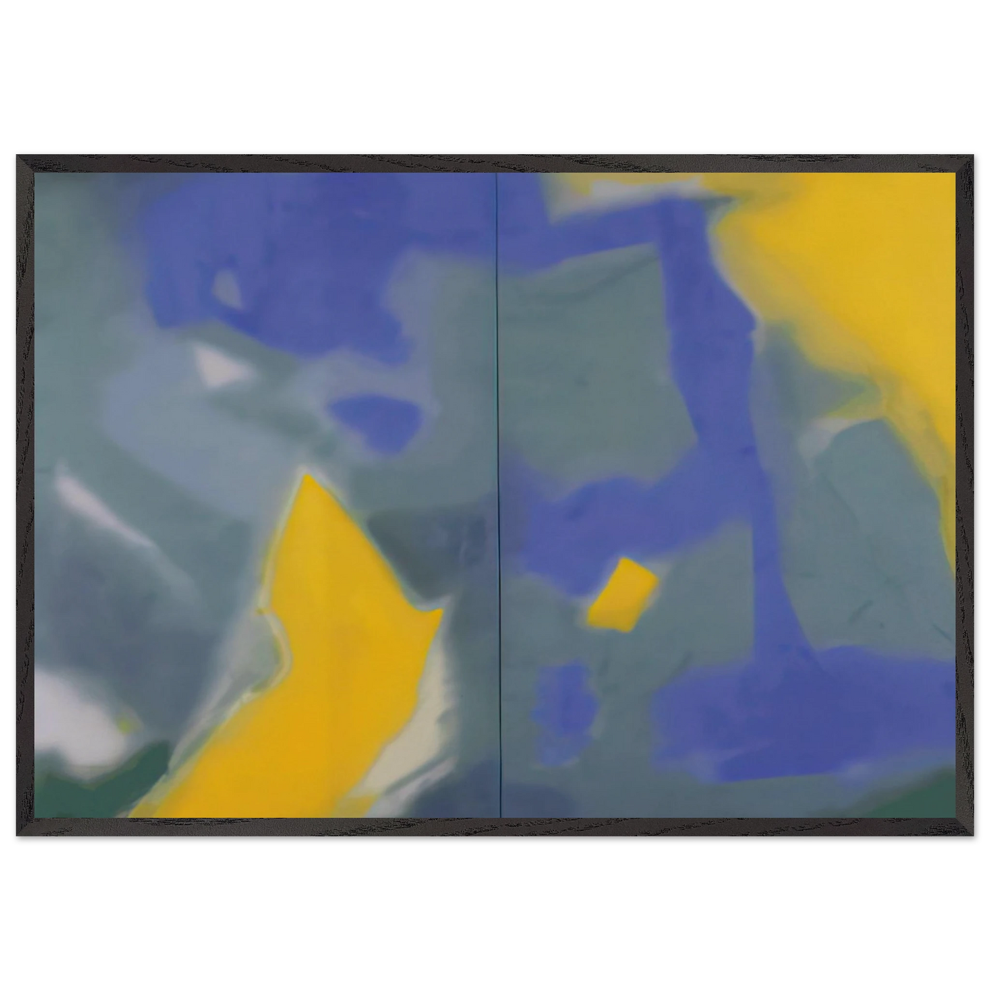 DIPTYCH 1987 - Esteban Vicente 70x100 cm / 28x40 inches Framed Art Print – Black Wooden Frame