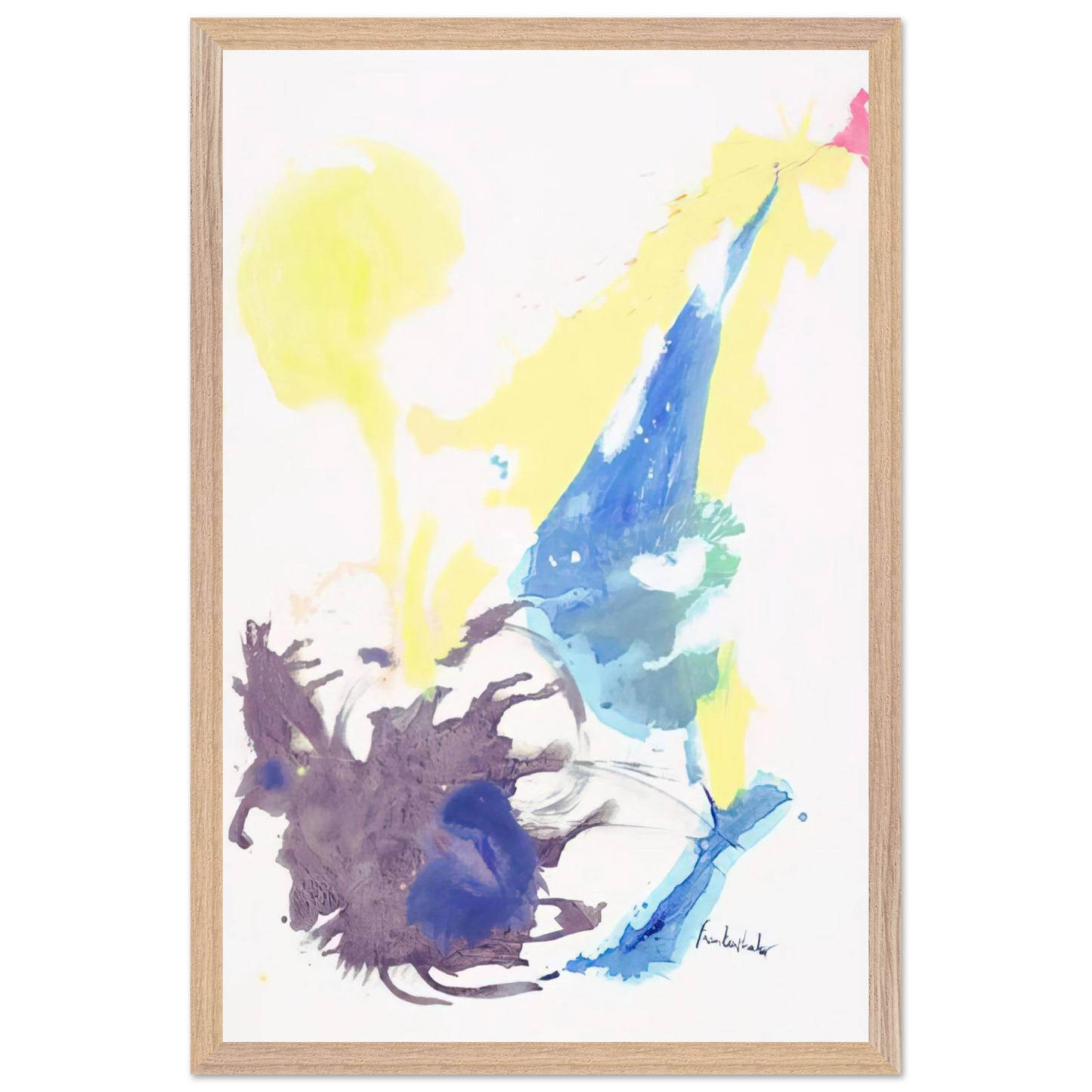 Helen Frankenthaler - Moving Day - 1961 Wall art - 45x60 cm / 18x24 inches - Premium Wooden Framed Poster With Fine Art Paper - Wood frame
