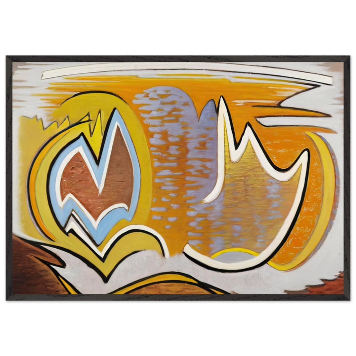 Abstract - Abstract Art - Lawren Harris 70x100 cm / 28x40 inches Framed Art Print – Black Wooden Frame