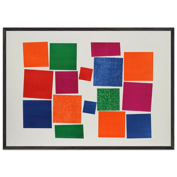 Untitled V - 1967 - Piero Dorazio 70x100 cm / 28x40 inches Framed Art Print – Black Wooden Frame