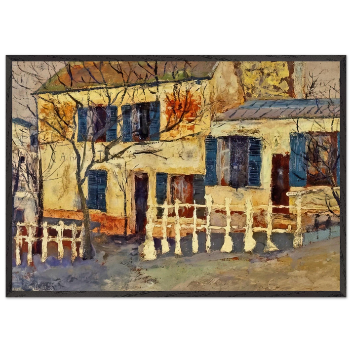 LAPIN AGILE 1 - Maurice Utrillo 70x100 cm / 28x40 inches Framed Art Print – Black Wooden Frame