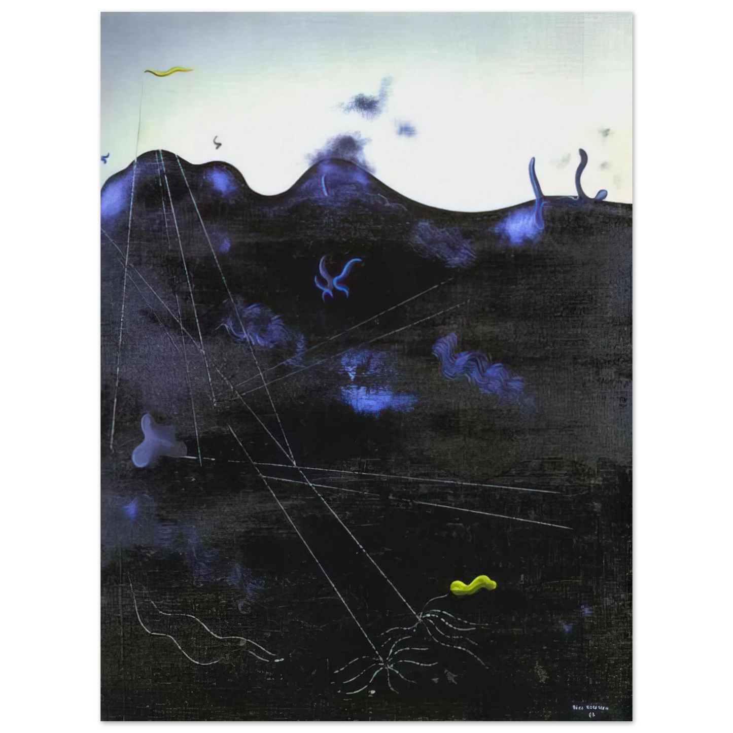 Yves Tanguy - Blue Bed Fine Art Poster - Default Title