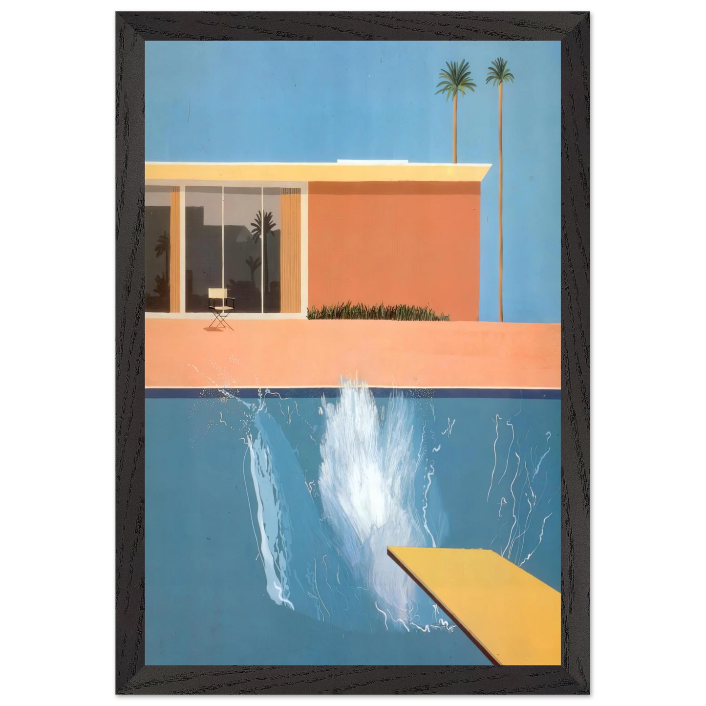 David Hockney - David Hockney Wall art - 13x18 cm / 5x7 Inches - Premium Wooden Framed Poster With Fine Art Paper - Black frame