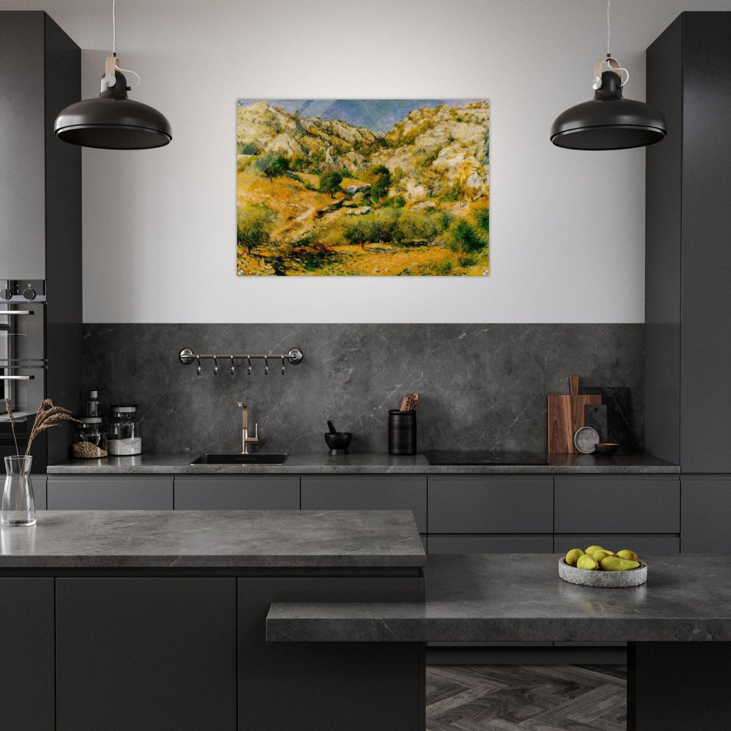 Rocky Craggs at l'Estaque - Pierre-Auguste Renoir Acrylic Print - 70x100 cm / 28x40″ inches