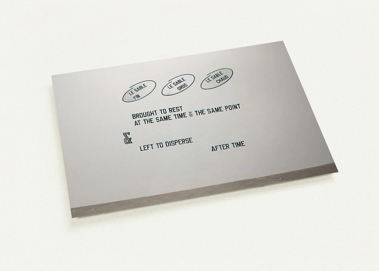 Le sable fin... - 2008 By Lawrence Weiner Pack of 10 Post Cards | Lawrence Weiner Post Cards | A6 (10.5 x 14.8 cm) - 4.1 x 5.8 inches