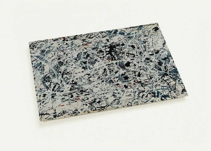 COMPOSITION WHITE BLACK BLUE AND RED ON WHITE 1948 By Jackson Pollock Pack of 10 Post Cards | Jackson Pollock Post Cards | A6 (10.5 x 14.8 cm) - 4.1 x 5.8 inches