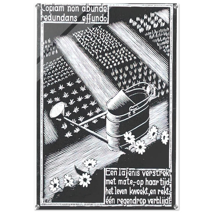 WATERINGCAN - MC Escher Acrylic Print - 70x100 cm / 28x40″ inches | Maurits Cornelis Escher Prints