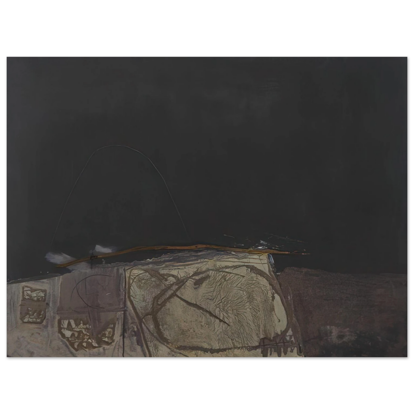 Antoni Tapies - GREY AND GREEN PAINTING 1957 Fine Art Poster - Default Title