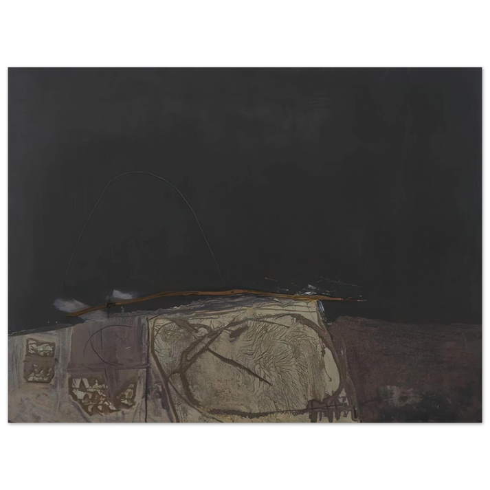 Antoni Tapies - GREY AND GREEN PAINTING 1957 75x100 cm / 30x40inches Fine Art Poster