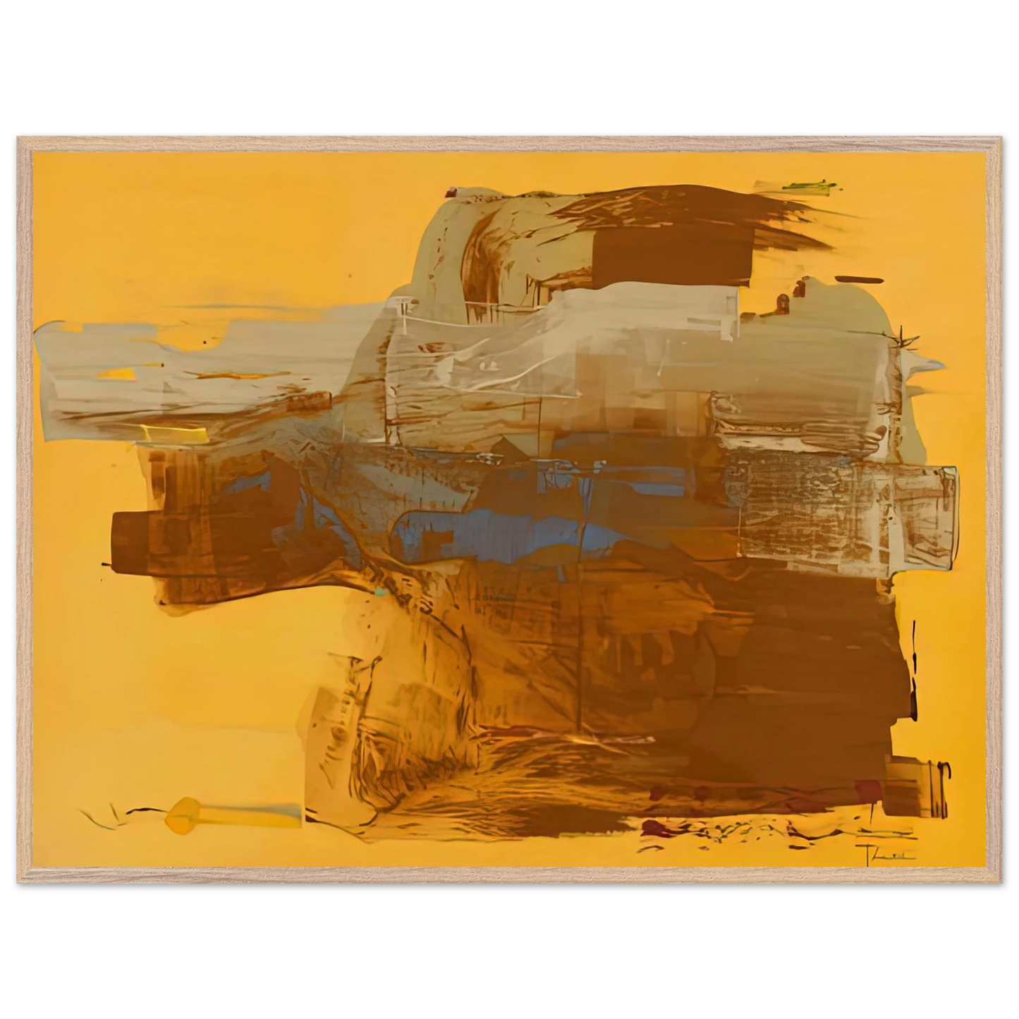 Helen Frankenthaler - Mineral Kingdom, 1976- Wall Art - 30x40 cm / 12x16 inches - Premium Wooden Framed Poster With Fine Art Paper - White frame