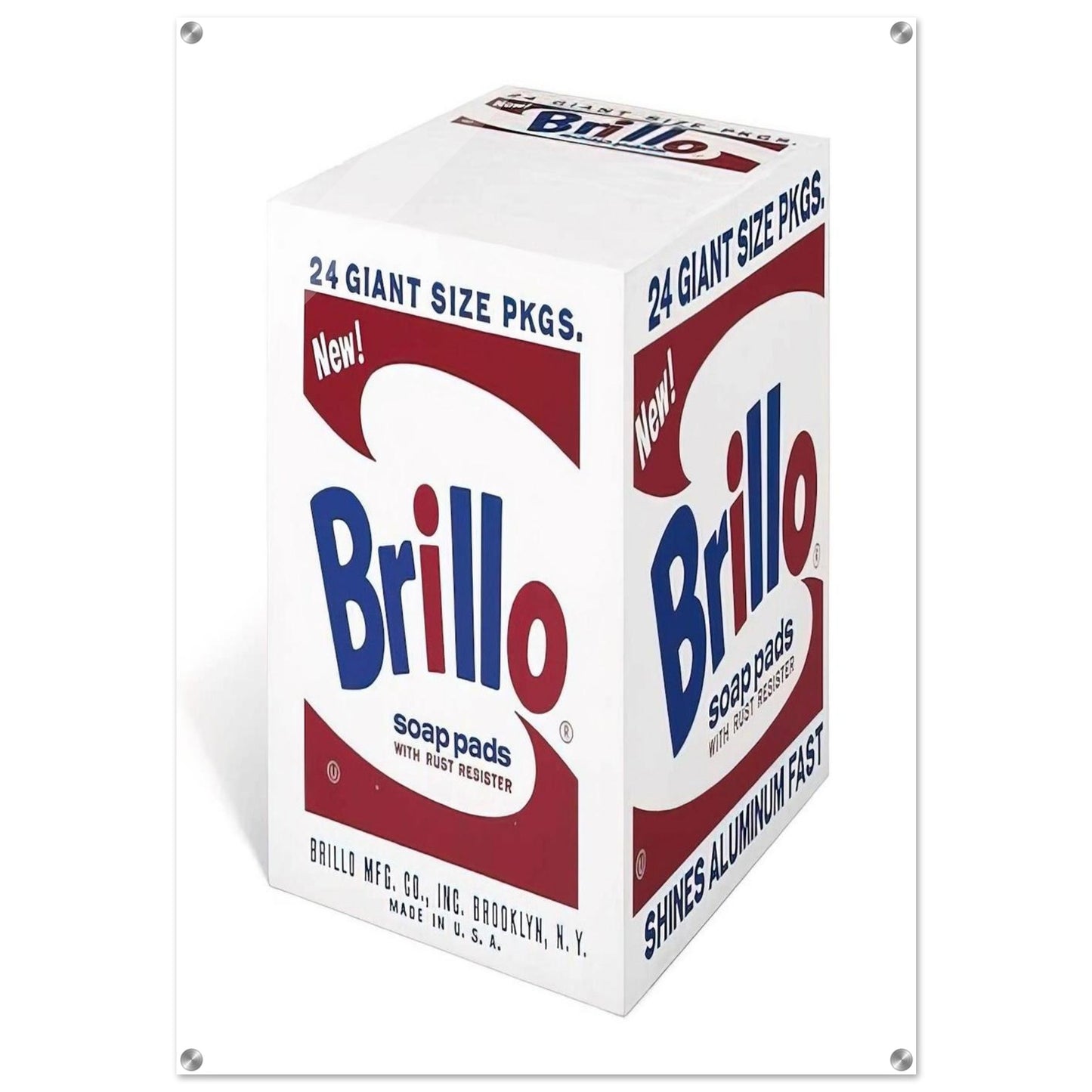 Brillo Soap Pads - Andy Warhol Acrylic Print - 70x100 cm / 28x40″ inches