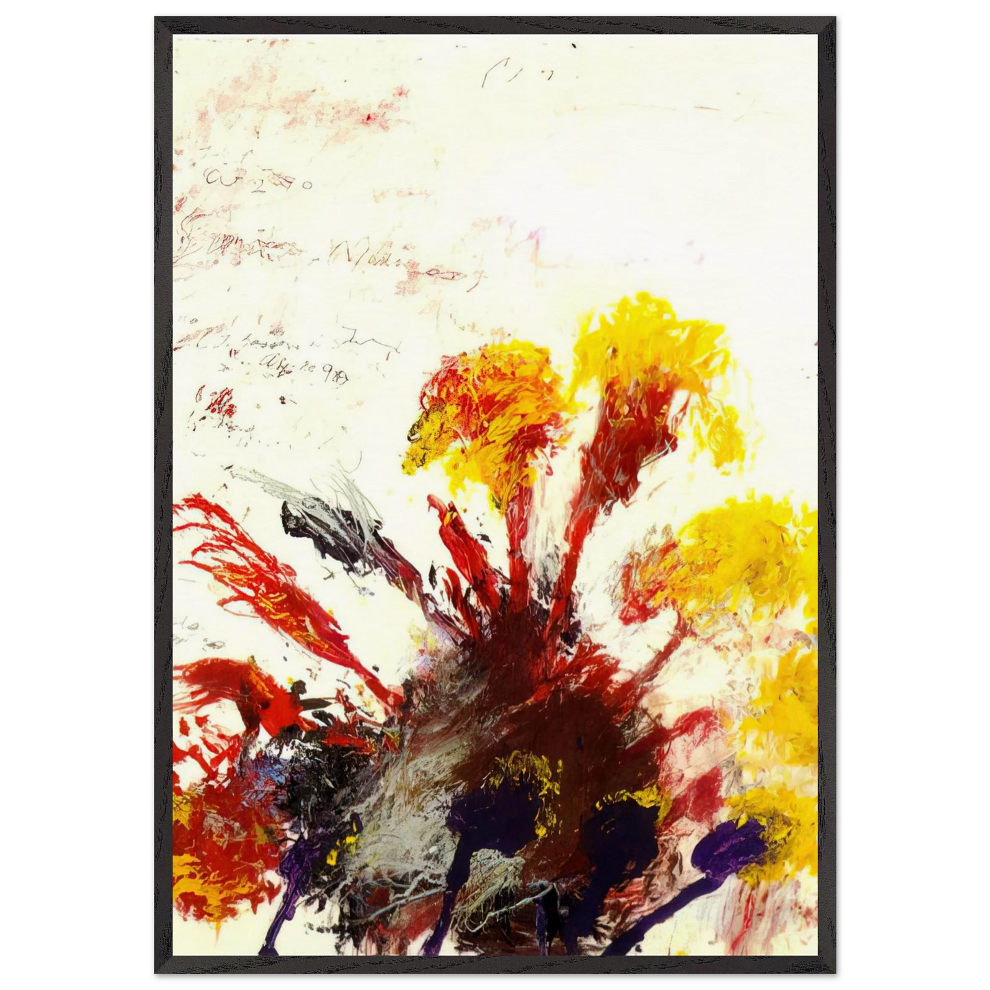 Summer Madness - Cy Twombly Framed Art Print – Black Wooden Frame - Default Title - -Framed Art Print
