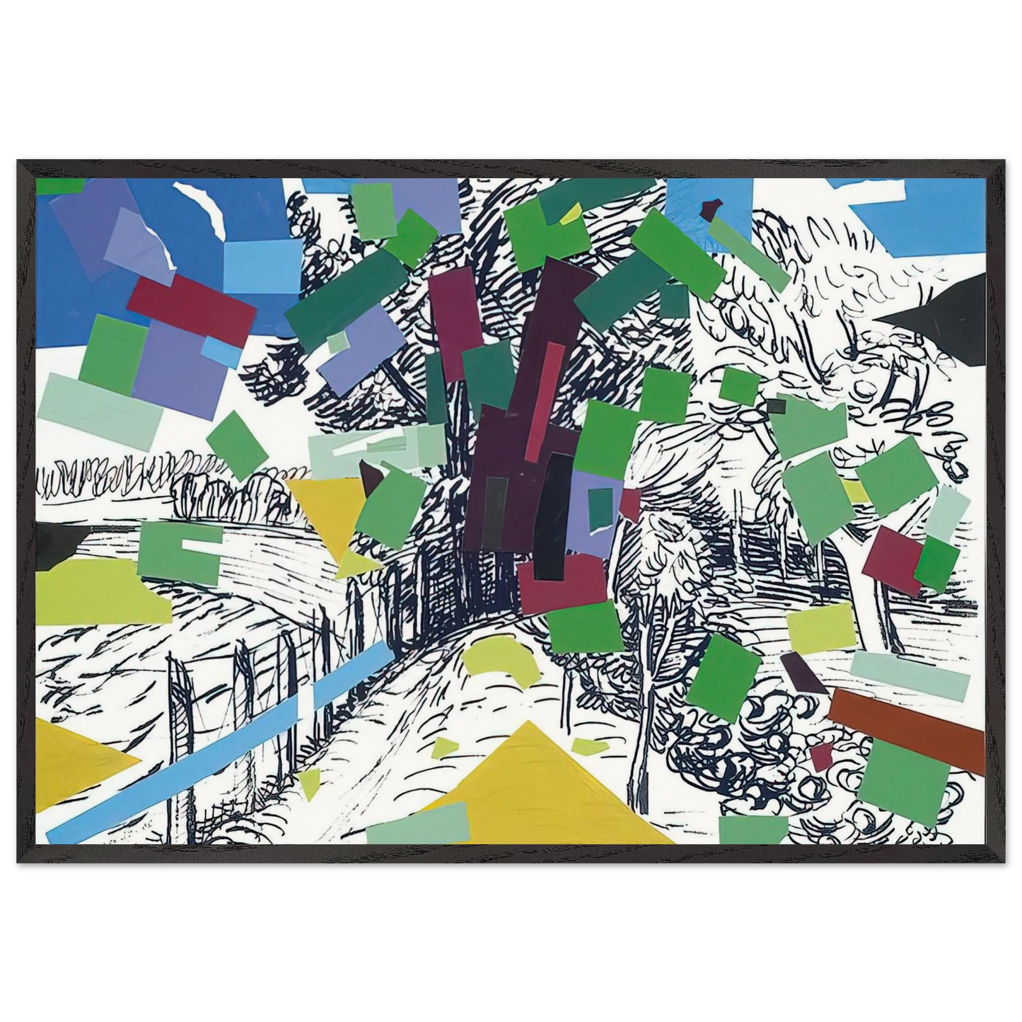 Polish Landscape - 2006 - Wojciech Fangor Framed Art Print – Black Wooden Frame - Default Title - -Framed Art Print