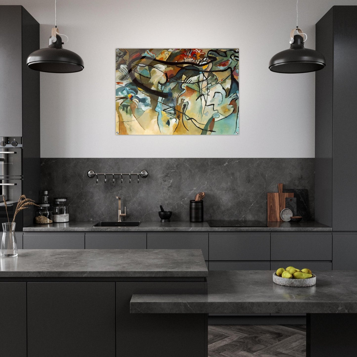 COMPOSITION V 1911 - Wassily Kandinsky Acrylic Print - 70x100 cm / 28x40″ inches | Wassily Kandinsky Wall Art | Wassily Kandinsky Prints