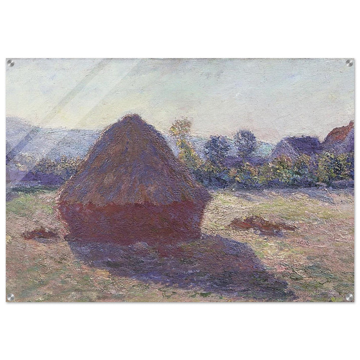 A Haystack in the Evening Sun - claude monet Acrylic Print - 70x100 cm / 28x40″ inches