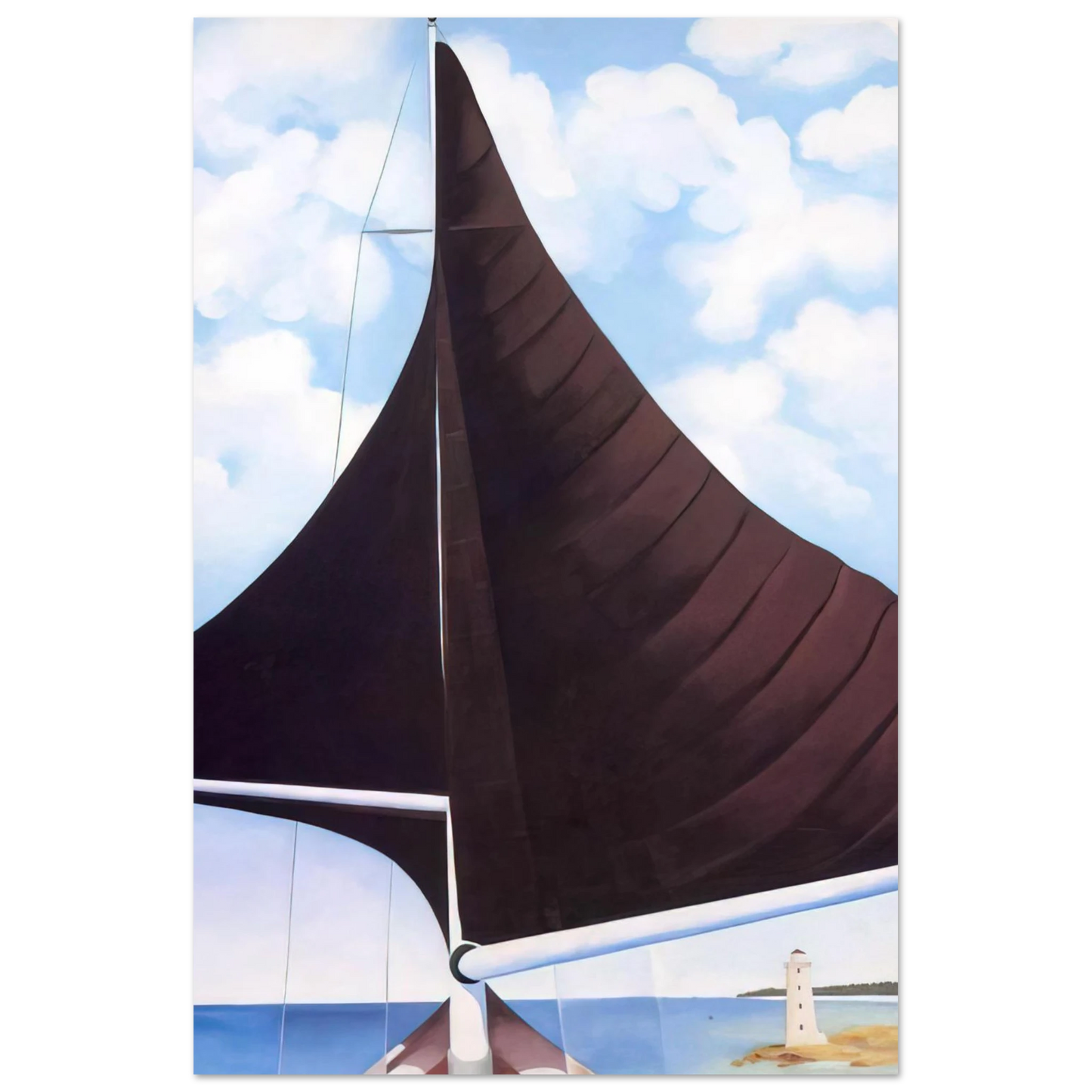 Georgia O'Keeffe - Brown Sail, Wing on Wing, Nassau Fine Art Poster - 75x100 cm / 30x40 inches