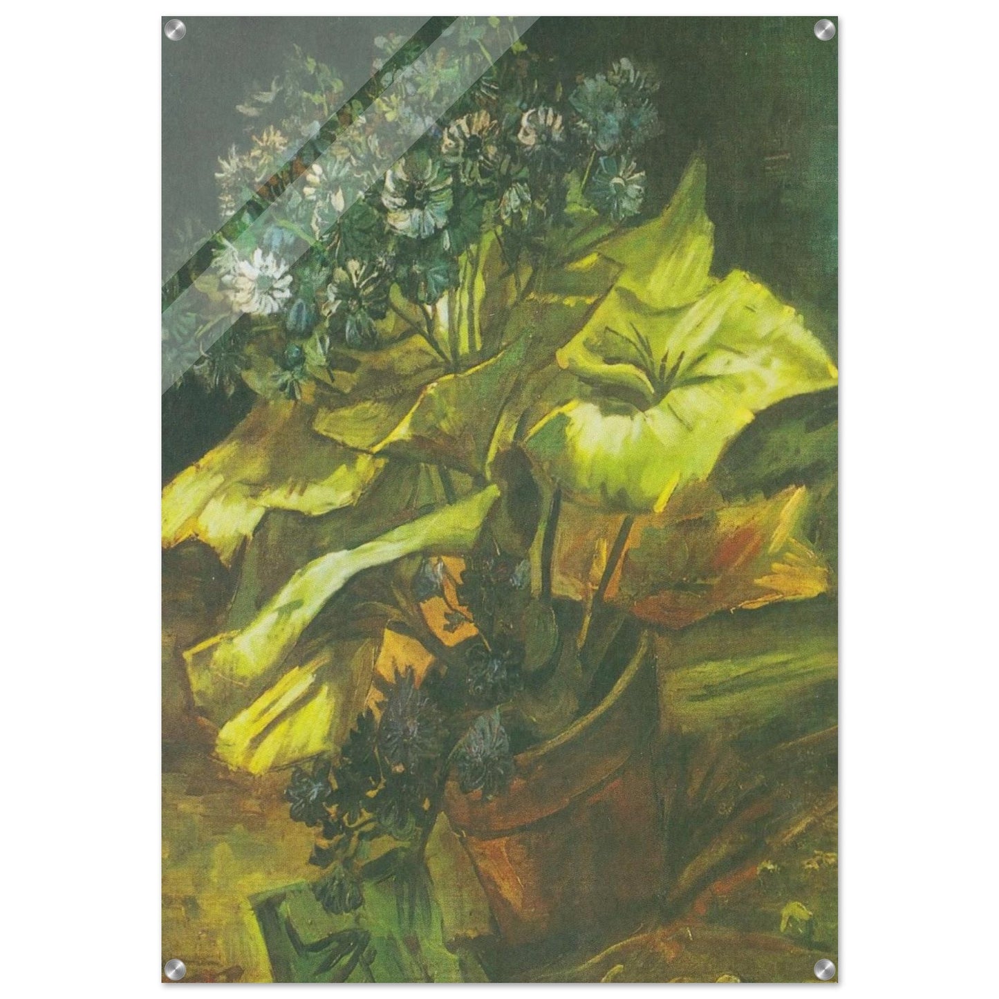Flower Pot with Asters - Vincent van Gogh Acrylic Print - 70x100 cm / 28x40″ inches | Vincent van Gogh Wall Art | Vincent van Gogh Prints