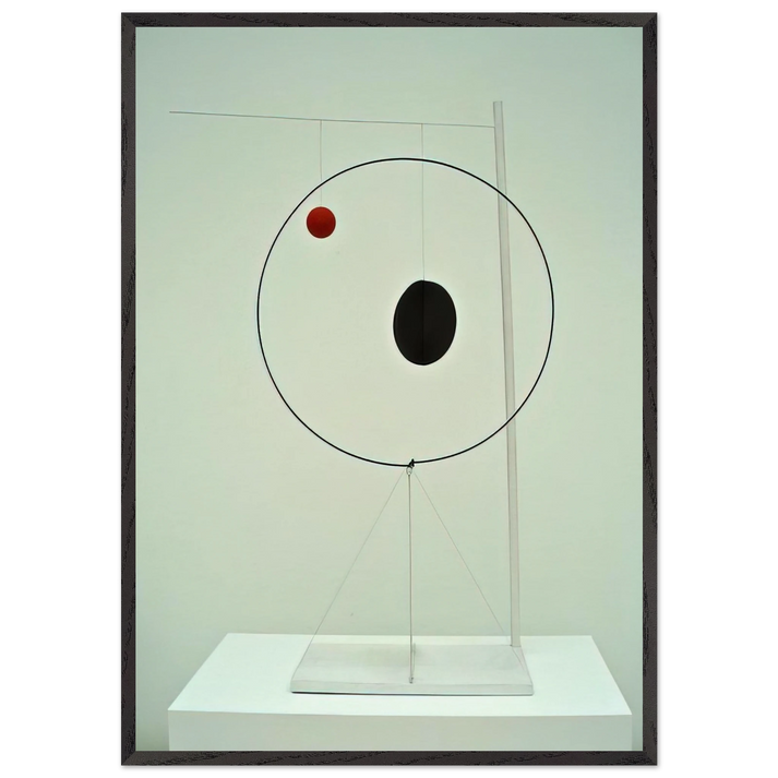 OBJECT WITH RED BALL 1931 - Alexander Calder 70x100 cm / 28x40 inches Framed Art Print – Black Wooden Frame