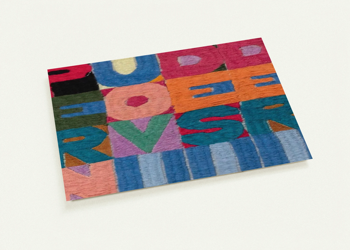 PER NUOVI DESIDERI 1977 By Alighiero Boetti Pack of 10 Post Cards | Alighiero Boetti Post Cards | A6 (10.5 x 14.8 cm) - 4.1 x 5.8 inches