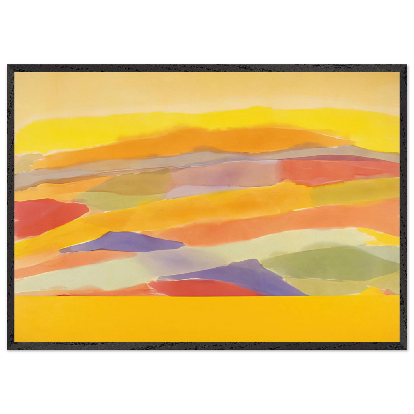 Revelation - 1979 - Ronnie Landfield 70x100 cm / 28x40 inches Framed Art Print – Black Wooden Frame