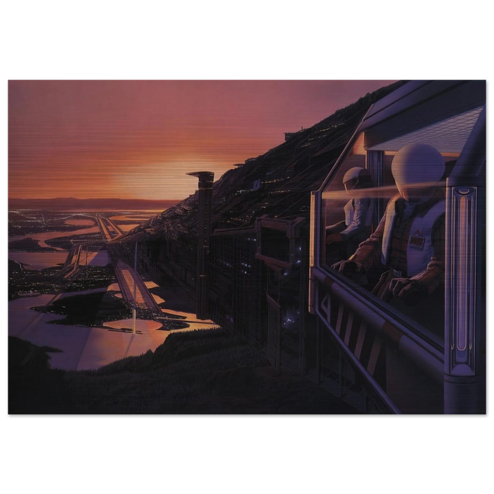 Syd Mead - Syd Mead Brushed Aluminum Print - 70x100 cm / 28x40 inches | Syd Mead Aluminum Print | Syd Mead Prints