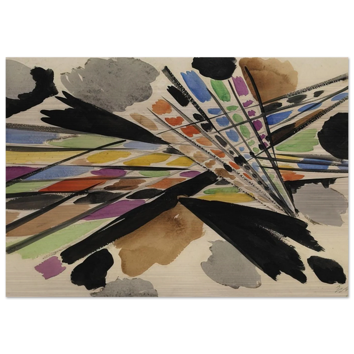 Diagonale - 1954 - Ernst Wilhelm Nay Brushed Aluminum Print - 70x100 cm / 28x40 inches | Ernst Wilhelm Nay Aluminum Print | Ernst Wilhelm Nay Prints