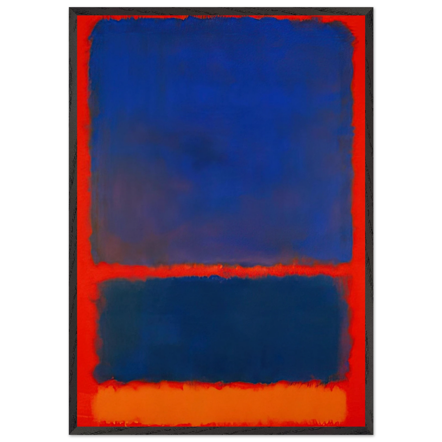 Blue Orange Red - 1961 - Mark Rothko 70x100 cm / 28x40 inches Framed Art Print – Black Wooden Frame