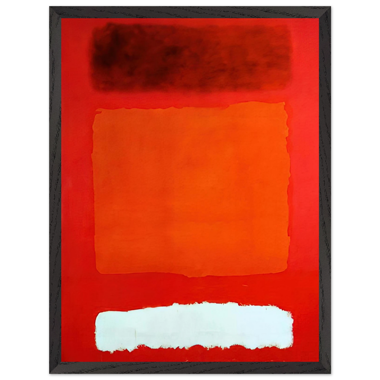 Mark Rothko - Red, White, and Brown - 1957 Wall Art - 60x80 cm / 24x32 inches - Premium Wooden Framed Poster With Fine Art Paper-canvas - Wood frame