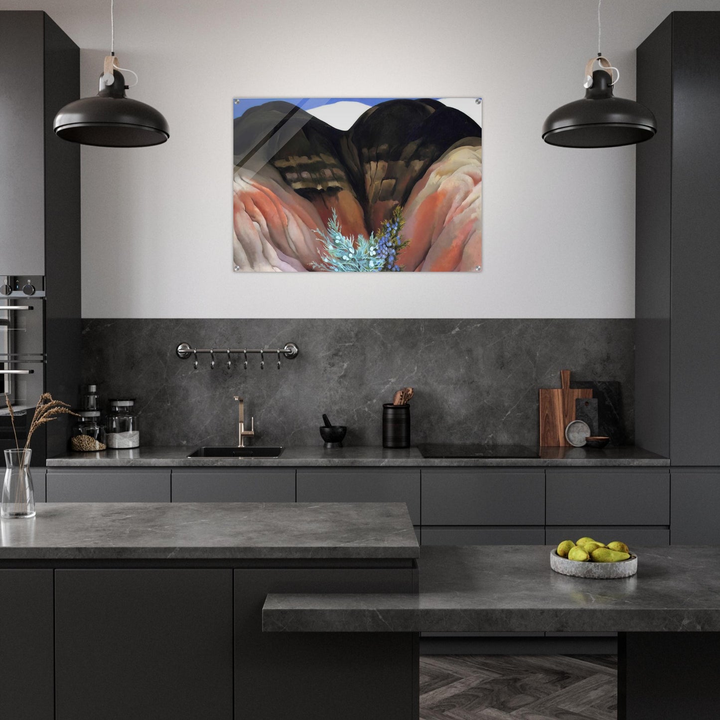 Black Hills with Cedar - Georgia O'Keeffe Acrylic Print - 70x100 cm / 28x40″ inches