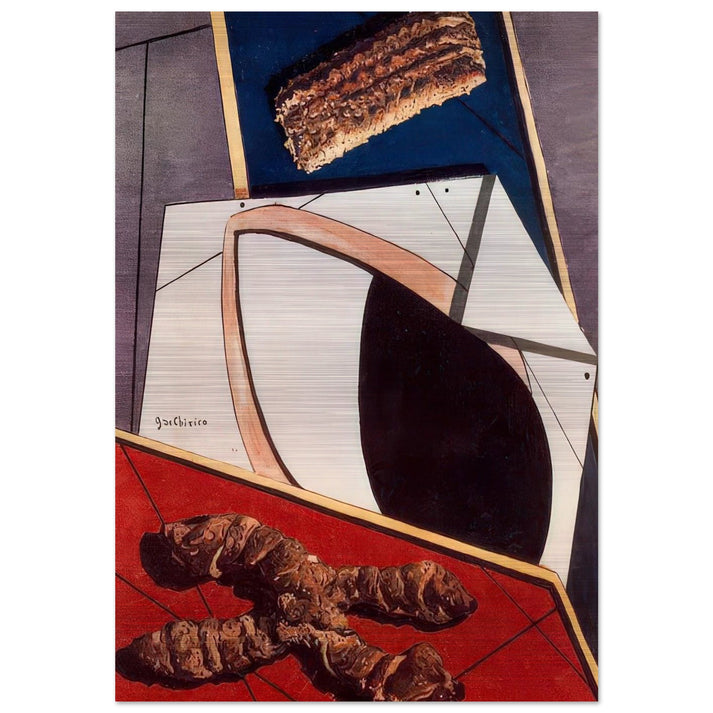 GREETINGS FROM A DISTANT FRIEND - Giorgio de Chirico Brushed Aluminum Print - 70x100 cm / 28x40 inches | Giorgio de Chirico Aluminum Print | Giorgio de Chirico Prints