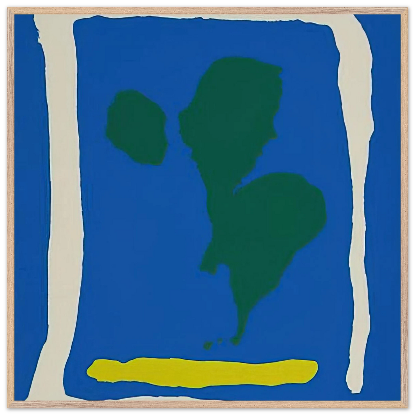 Helen Frankenthaler - Air Frame - 1965 Wall art - 40x50 cm / 16x20 inches - Premium Wooden Framed Poster With Fine Art Paper - Wood frame