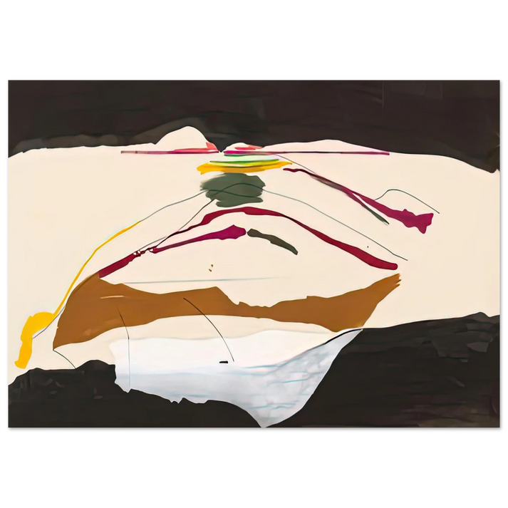 Helen Frankenthaler - New Paths, 1973- Wall Art - 60x80 cm / 24x32 inches - Premium Wooden Framed Poster With Fine Art Paper-canvas - Wood frame