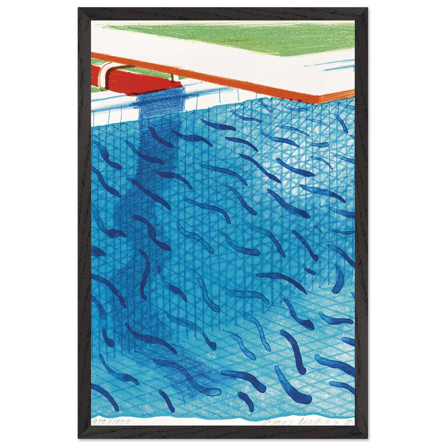 David Hockney - David Hockney Wall art - A3 (29.7 x 42 cm) - Premium Wooden Framed Poster With Fine Art Paper-canvas - Wood frame