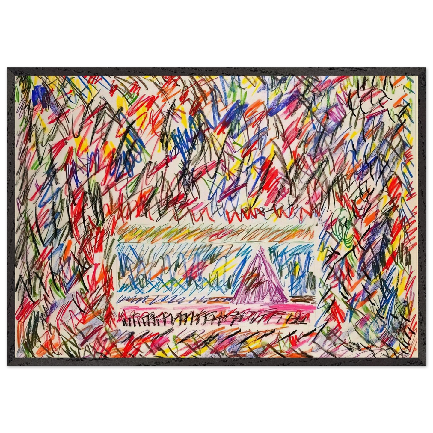 Coffee Thyme - Sam Gilliam 70x100 cm / 28x40 inches Framed Art Print – Black Wooden Frame