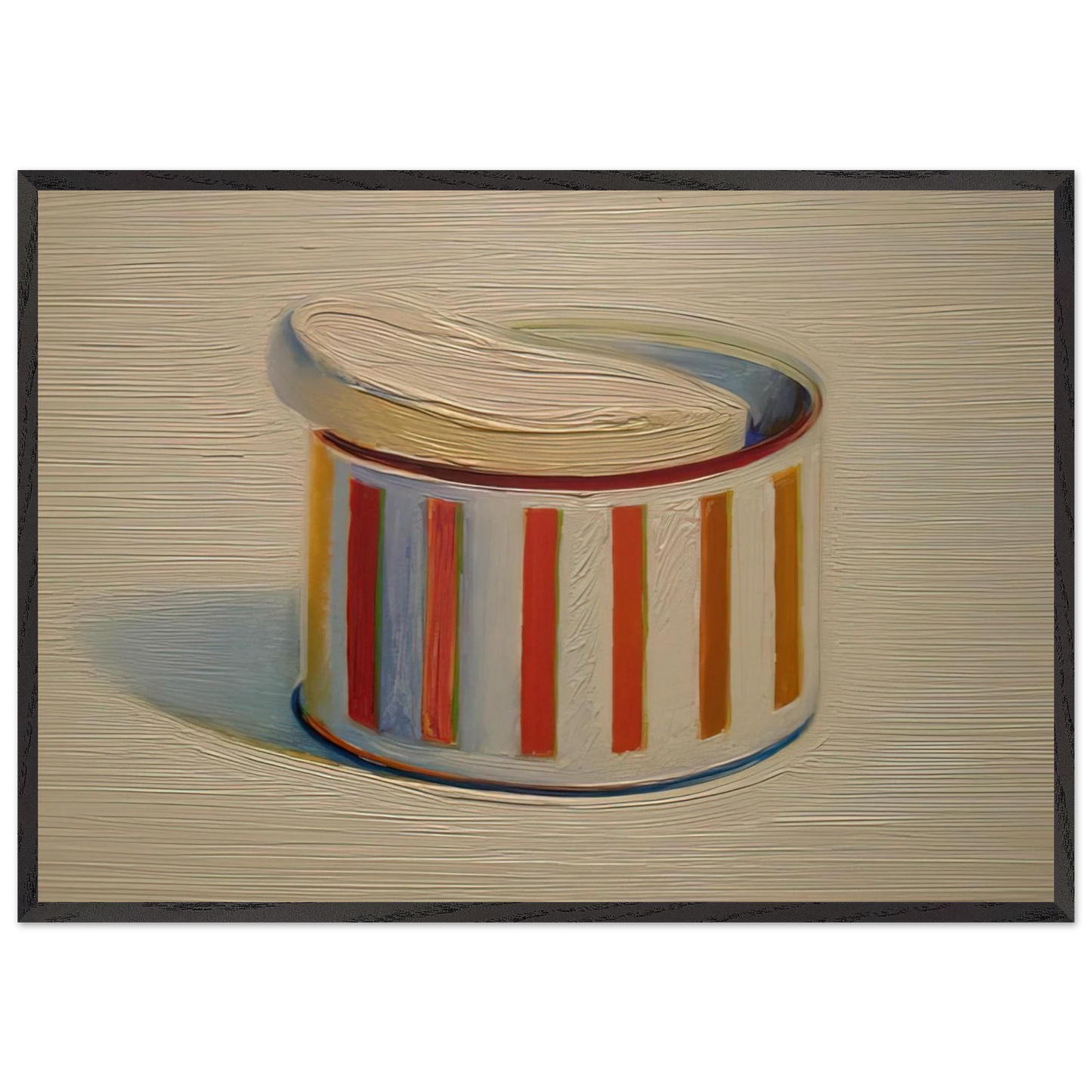 Powder with Puff - 1966 - Wayne Thiebaud Framed Art Print – Black Wooden Frame - Default Title - -Framed Art Print