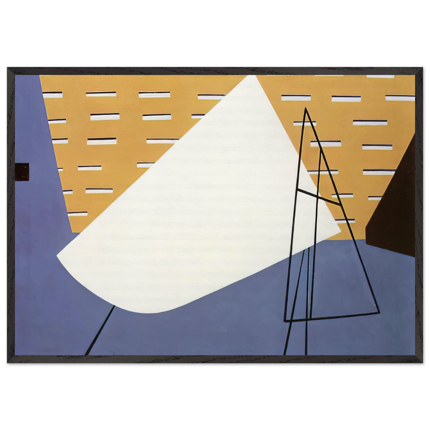 Aircraft Plant - 1945 - Ralston Crawford 70x100 cm / 28x40 inches Framed Art Print – Black Wooden Frame