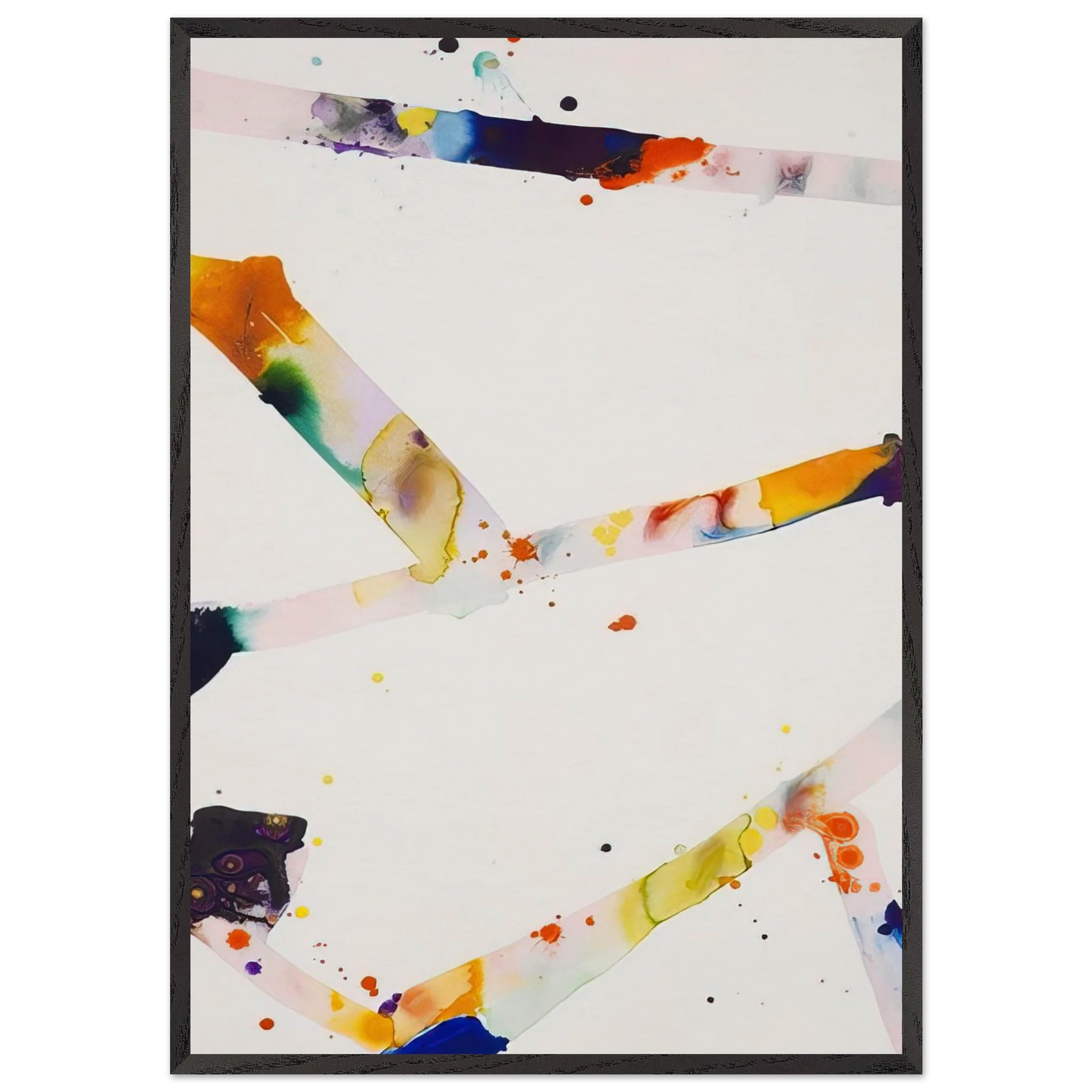 From Tokyo 3 - Sam Francis 70x100 cm / 28x40 inches Framed Art Print – Black Wooden Frame