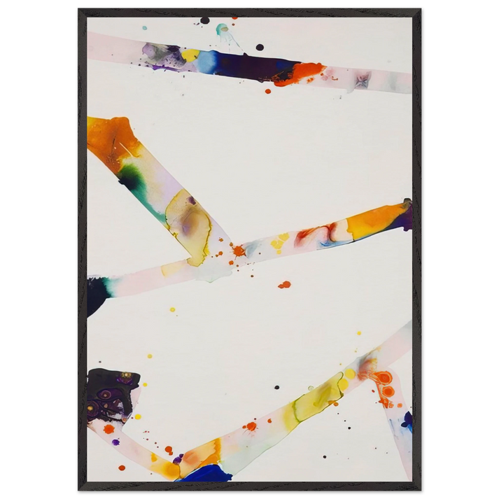 From Tokyo 3 - Sam Francis 70x100 cm / 28x40 inches Framed Art Print – Black Wooden Frame