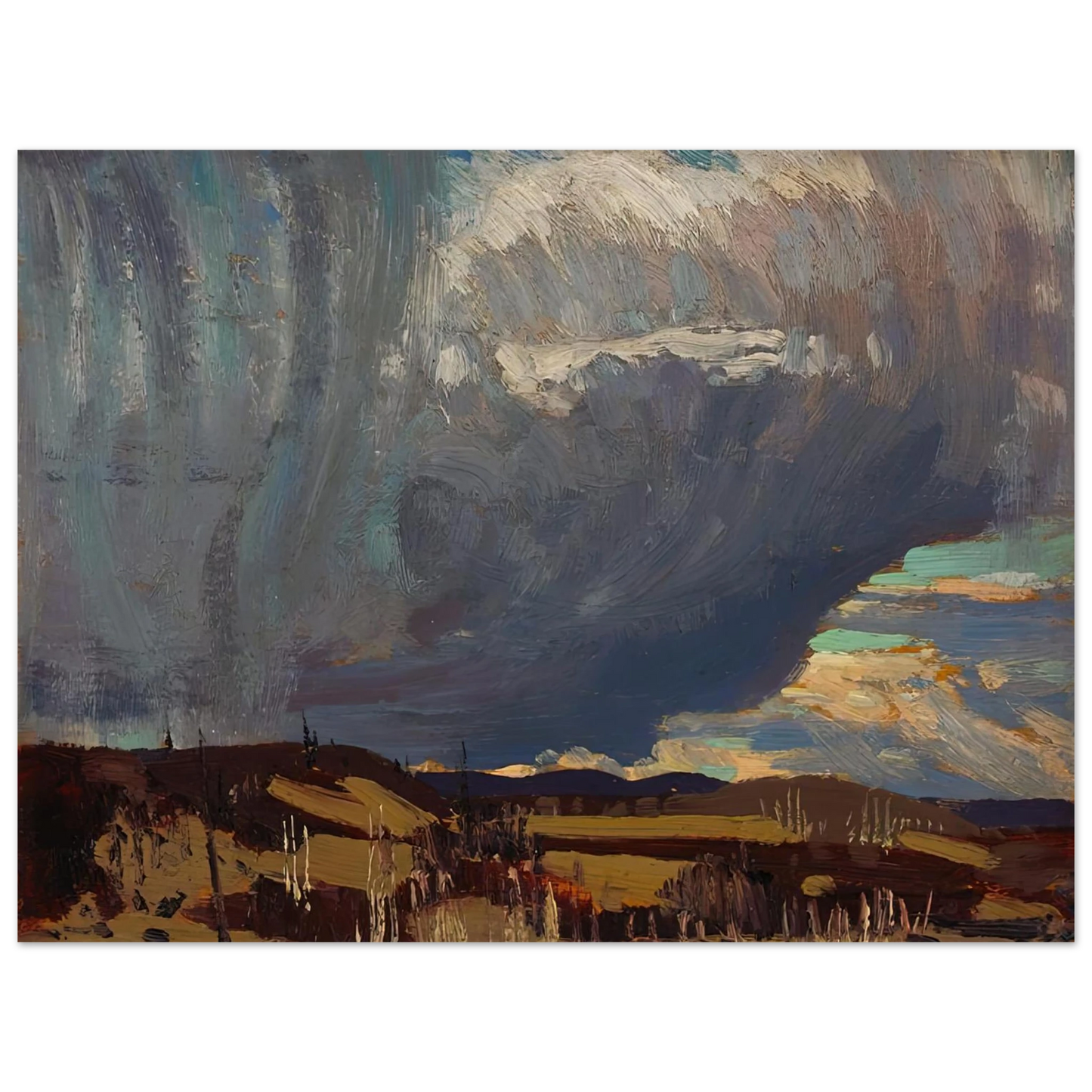 Tom Thomson - APPROACHING SNOWSTORM 1915 Fine Art Poster - Default Title