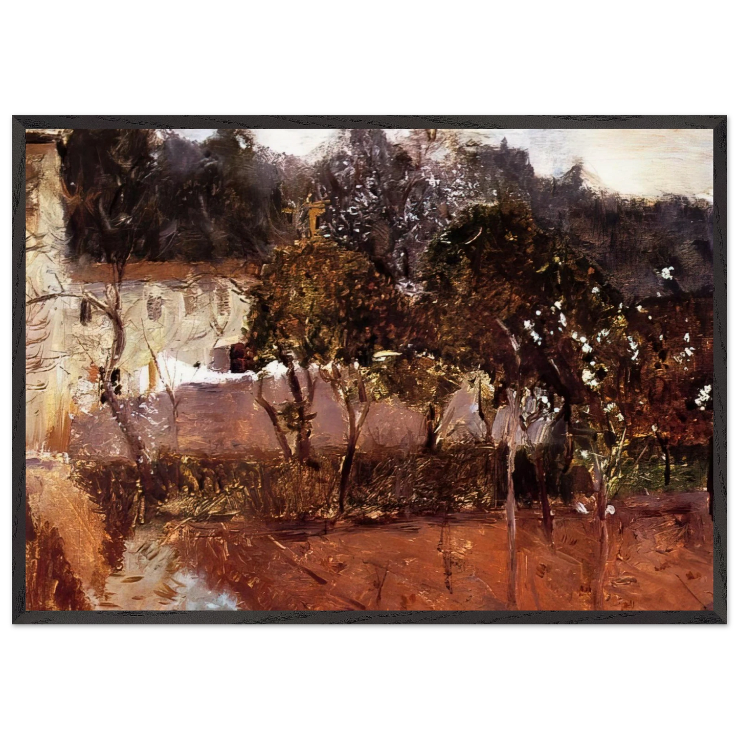 Nice - John Singer Sargent 70x100 cm / 28x40 inches Framed Art Print – Black Wooden Frame