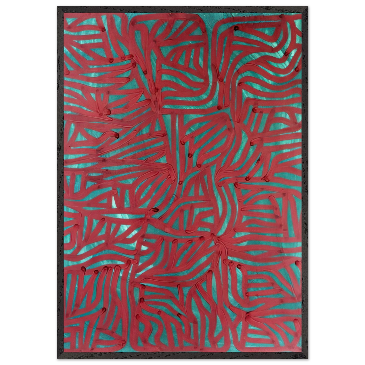 Irregular Grid - Sol LeWitt Framed Art Print – Black Wooden Frame - Default Title - -Framed Art Print