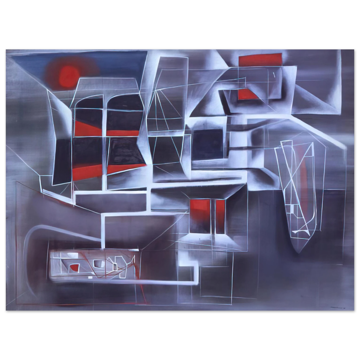 Jimmy Ernst - Night Subway - 1948 Fine Art Poster - Default Title