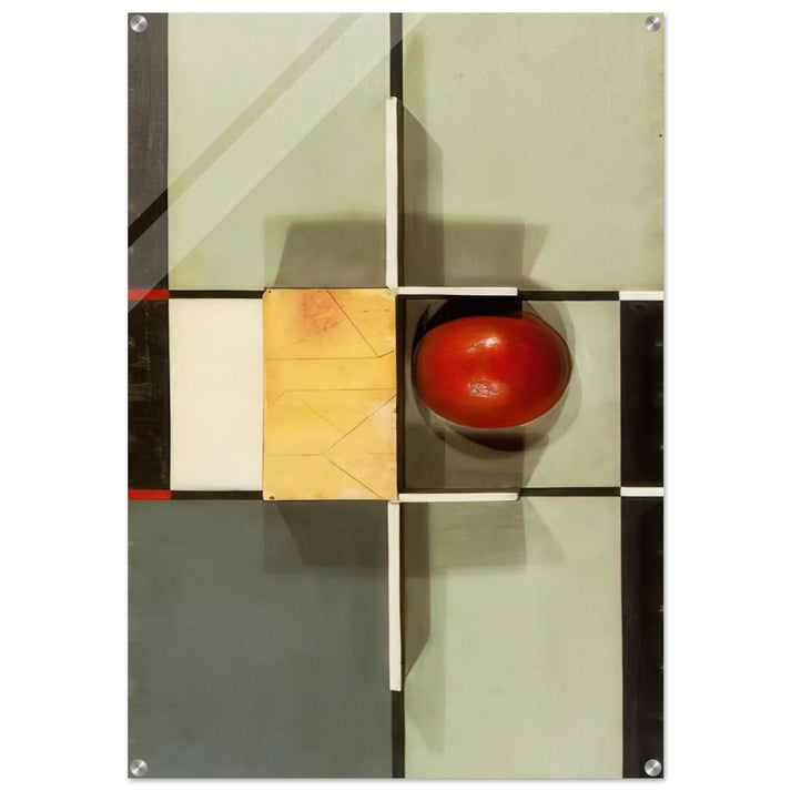 RELIEF WITH CROSS AND SQUARE 1924 - Kurt Schwitters Acrylic Print - 70x100 cm / 28x40″ inches