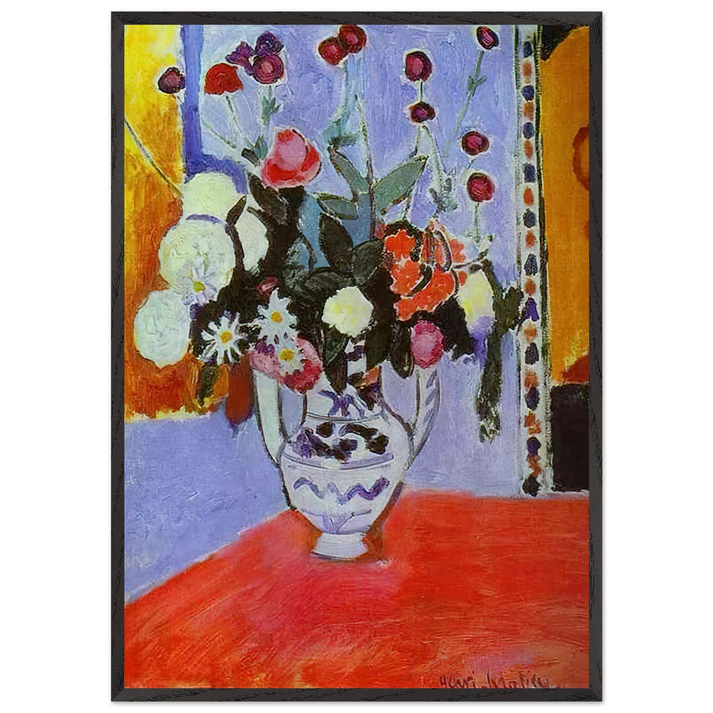 A BUNCH OF FLOWERS 1907 - Henri Matisse 70x100 cm / 28x40 inches Framed Art Print – Black Wooden Frame