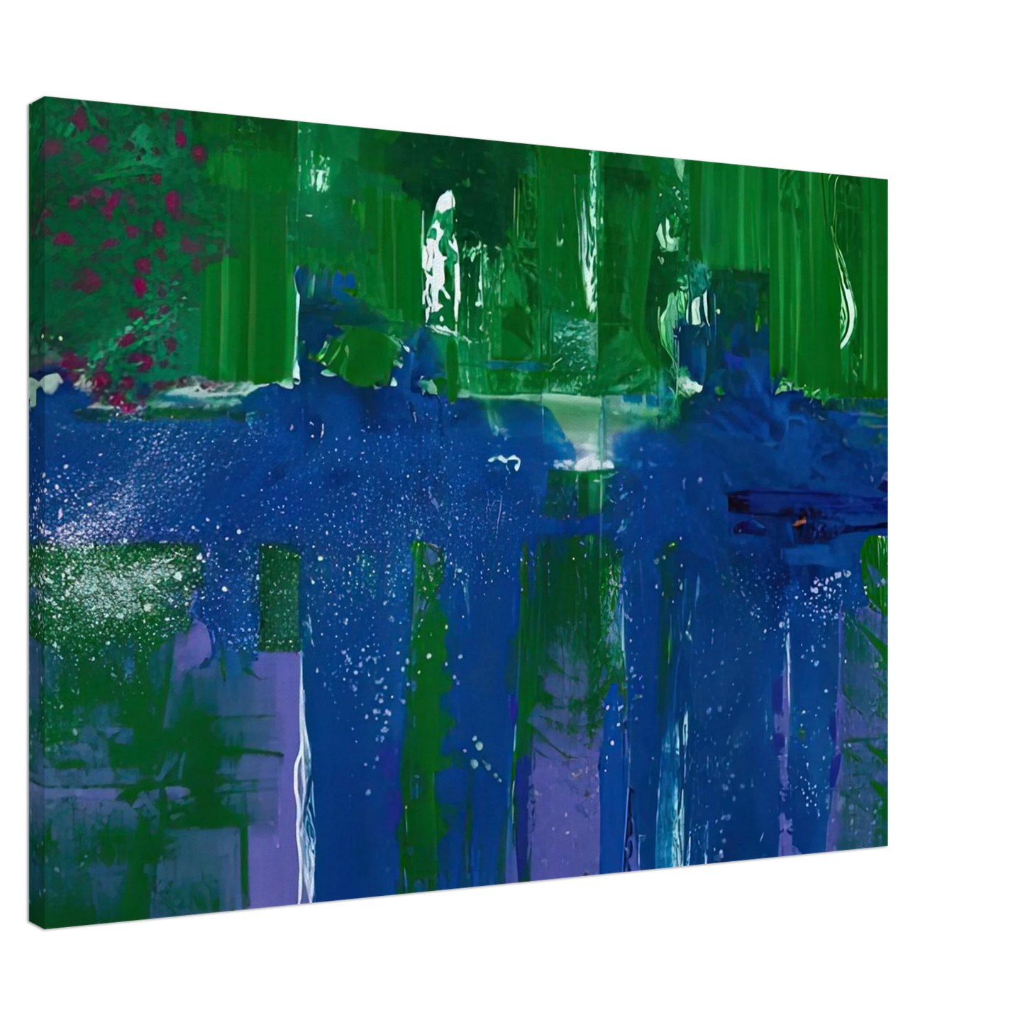 Helen Frankenthaler - Grotto, 1990- Wall Art - 60x80 cm / 24x32 inches - Premium Wooden Framed Poster With Fine Art Paper - White frame