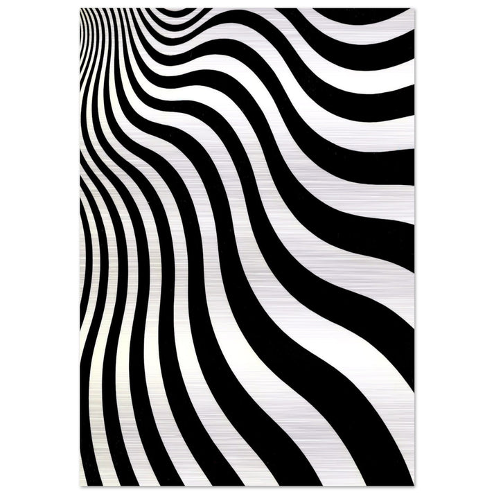 INTAKE 1964 - Bridget Riley Brushed Aluminum Print - 70x100 cm / 28x40 inches | Bridget Riley Aluminum Print | Bridget Riley Prints