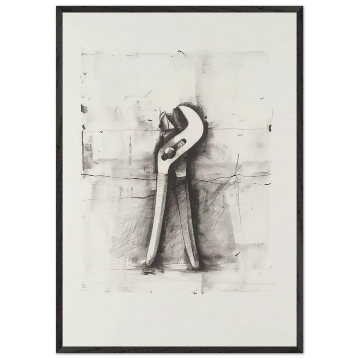 UNTITLED FROM TEN WINTER TOOLS 1973 - Jim Dine 70x100 cm / 28x40 inches Framed Art Print – Black Wooden Frame