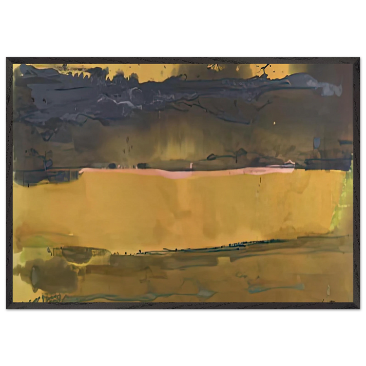 Shippan October 1981- - Helen Frankenthaler 70x100 cm / 28x40 inches Framed Art Print – Black Wooden Frame